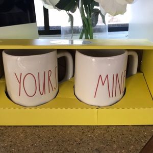 Rae Dunn Yours and Mine LL Mugs